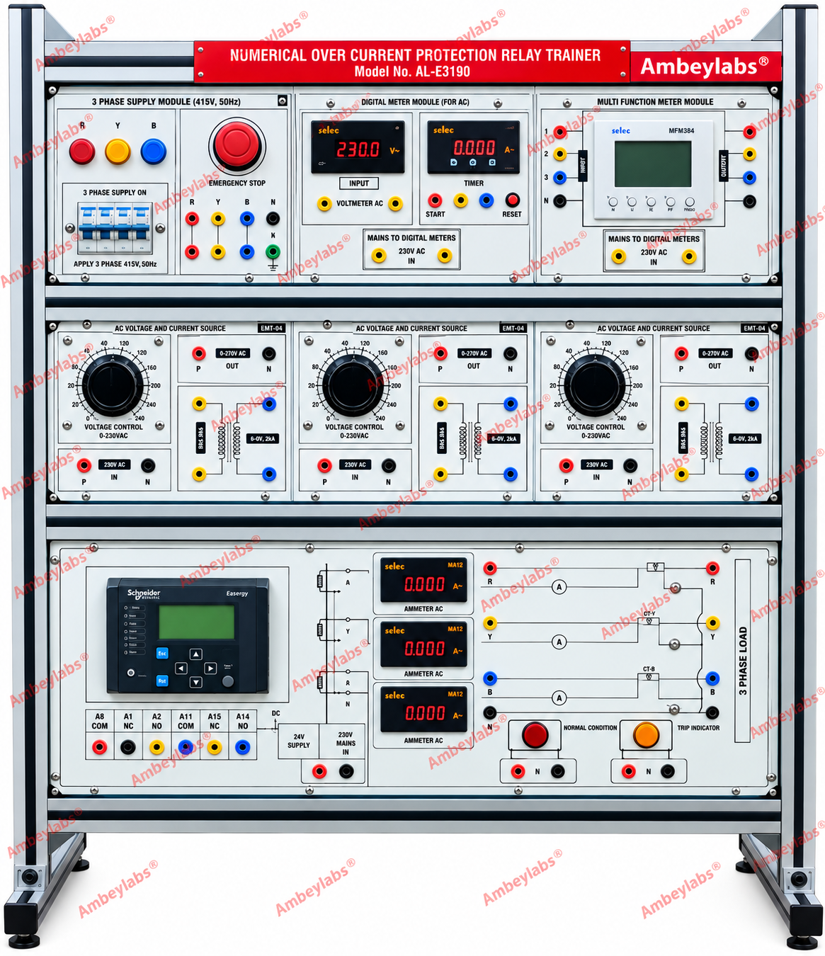 AL-E319D NUMERICAL OVER CURRENT PROTECTION RELAY TRAINER